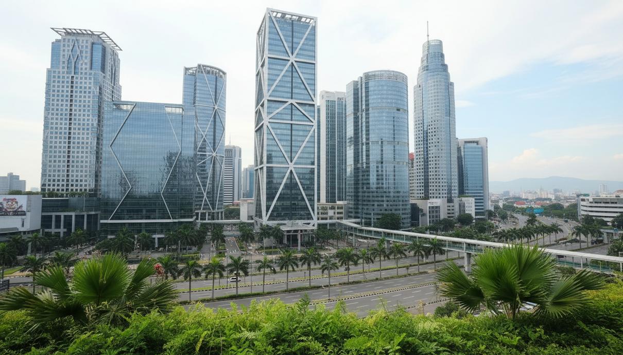 Индонезийский фонд Danantara объединит управление активами госбанков Стеклянные фасады офисных зданий финансового центра Джакарты в окружении пальм и тропической зелени.